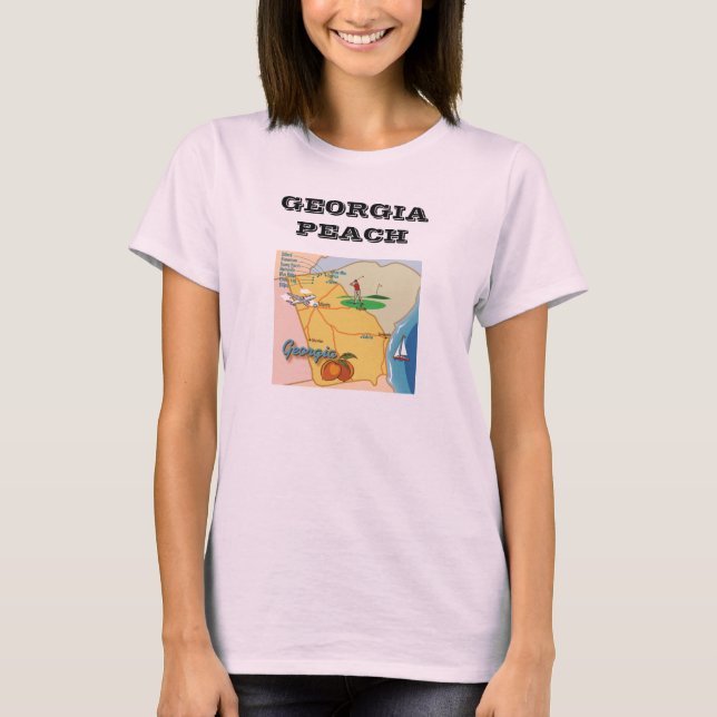 Georgia statlig persikakvinna Jersey T-tröja, Tee Shirt (Framsida)