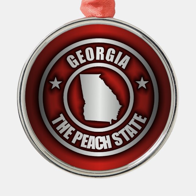 "Georgia Steel" Ornaments (Röda) Julgransprydnad Metall (Framsidan)