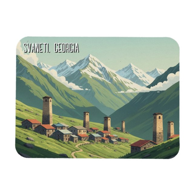 Georgia Svaneti Resor Magnet (Horisontell)