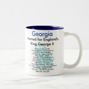Georgia symboler & karta Två-Tonad mugg