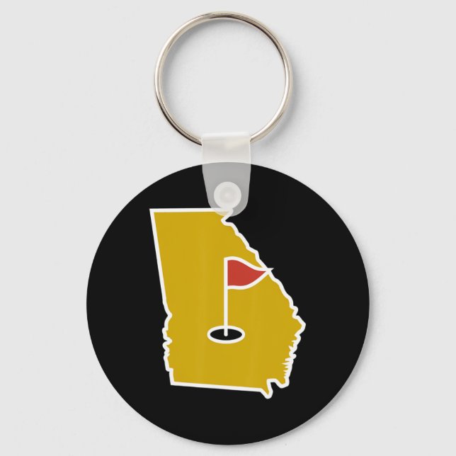 Georgia-tematisk golftee - Rolig golfälskare stat  Nyckelring (Framsida)
