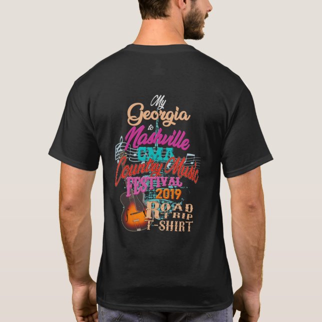 Georgia till skjortan för Nashville CMA musikFest T Shirt (Baksida)