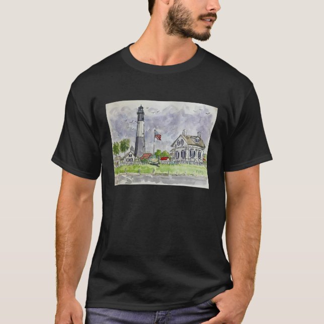 Georgia Tybee Island fyr 1736 Design T Shir Shirt (Framsida)