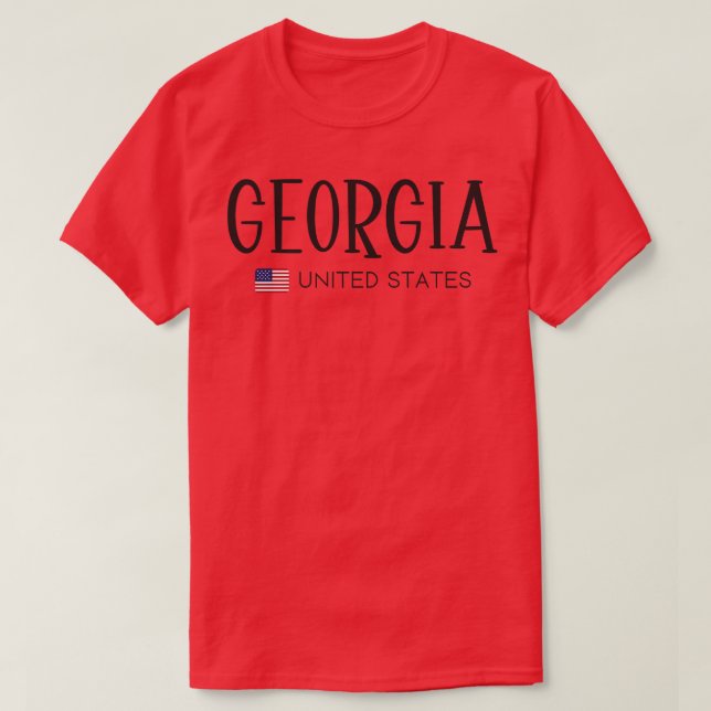 Georgia United Stater TShirt T Shirt (Design framsida)