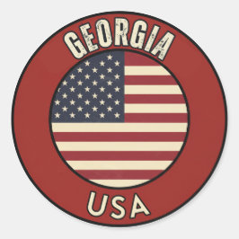 Georgia United States of America Runt Klistermärke