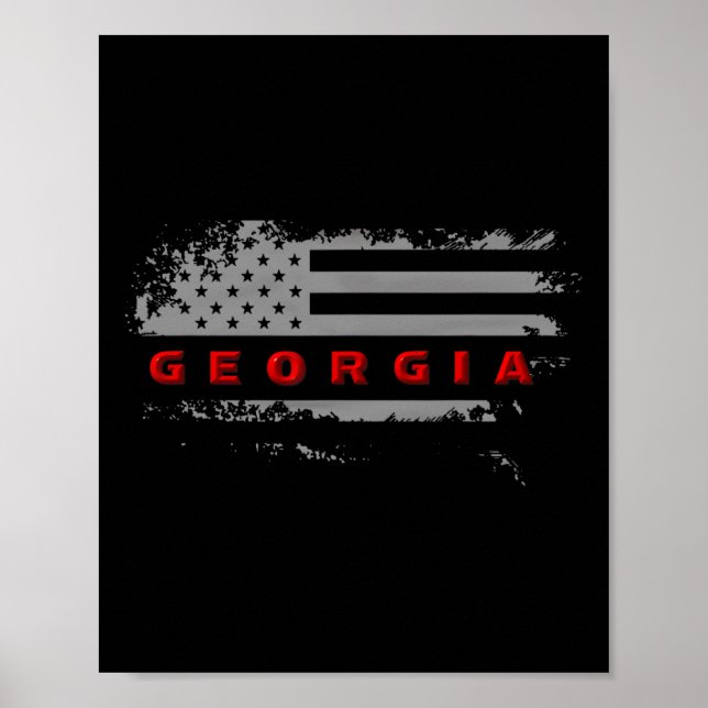 Georgia Usa Flagga  Poster (Framsidan)