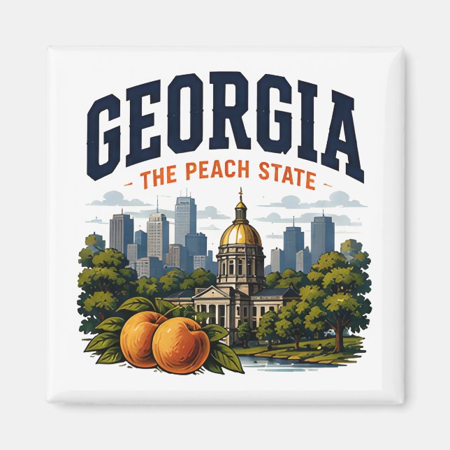 Georgia  USA Persiens stat  Magnet (Framsidan)