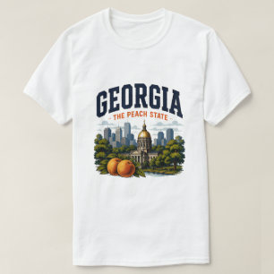 Georgia USA Persikanstaten T Shirt