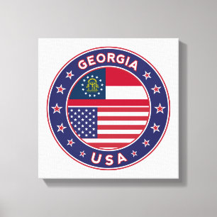Georgia, USA Stater, Georgia Canvas poster