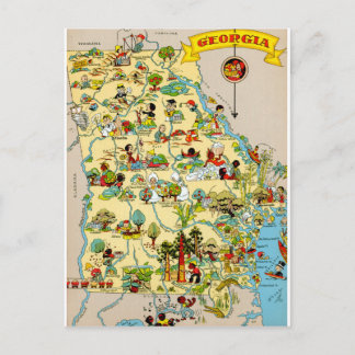 Georgia Vintage Karta Vykort