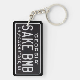 Georgia vintageregistreringsskylt 1969 Keychain C1
