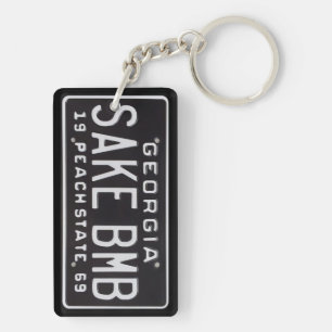 Georgia vintageregistreringsskylt 1969 Keychain C1