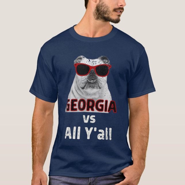 Georgia Vs All Retro-Vintage T Shirt (Framsida)