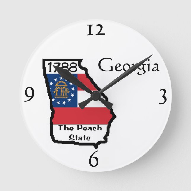Georgia Wall Clock Rund Klocka (Framsida)