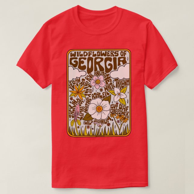 Georgia Wildblommt TShirt T Shirt (Design framsida)
