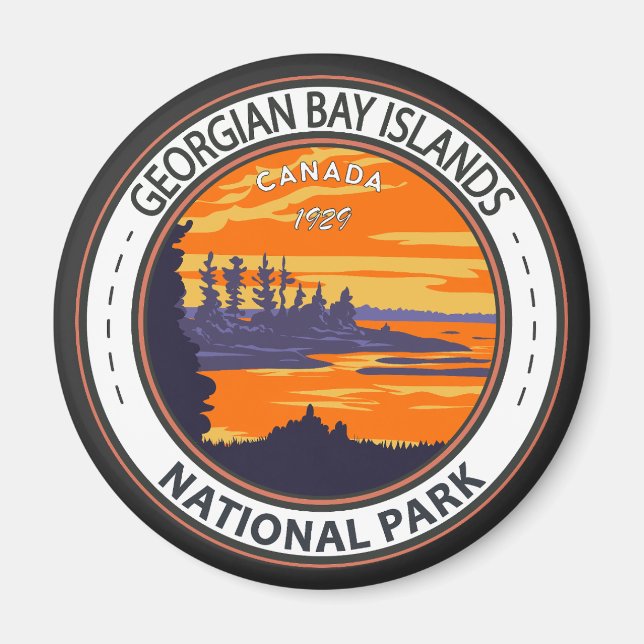 Georgian Bay Islands National Park Canada Badge Magnet (Framsidan)
