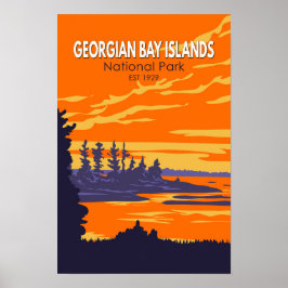Georgian Bay Islands National Park Kanada Vintage Poster