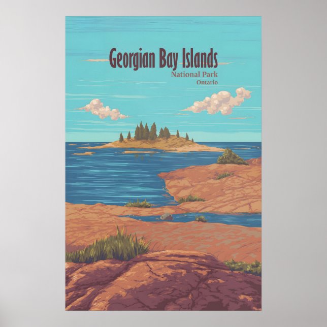 Georgian Bay Islands nationalpark Ontario Kanada Poster (Framsidan)