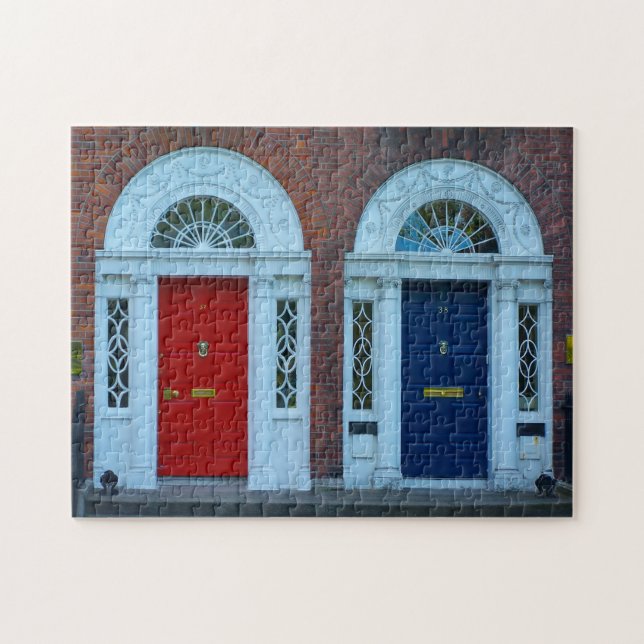 Georgian Dublin Doors Ireland. Pussel (Horisontell)
