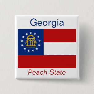 Georgian Flagga Button Knapp