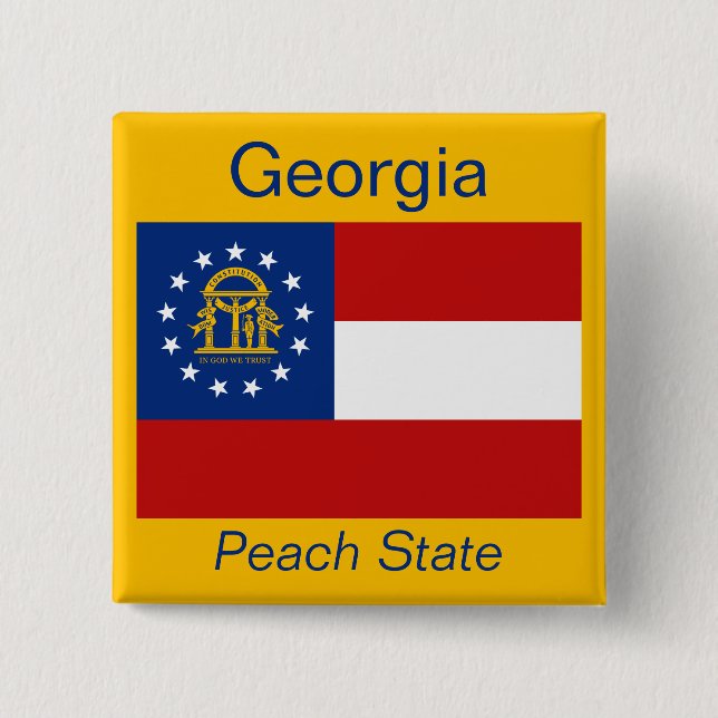 Georgian Flagga Button Knapp (Framsida)