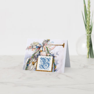 Georgian ReEmergency Initial B Monogram Notecards Anteckningskort