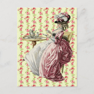 Georgian Teatime Rosa Vykort