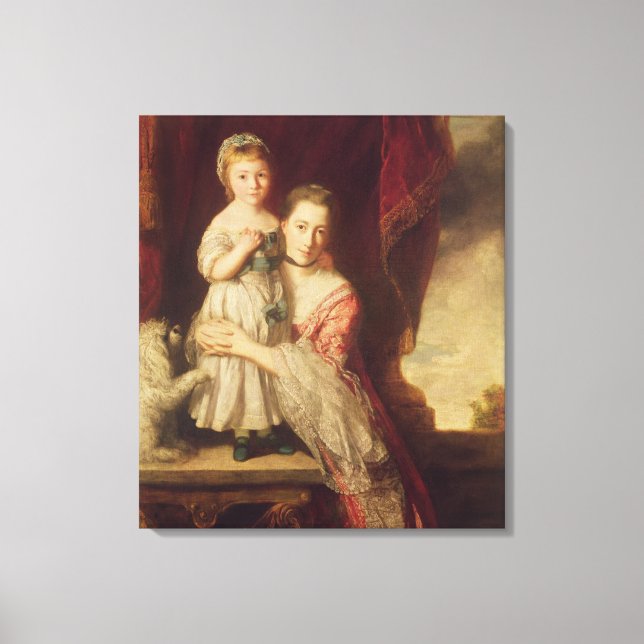 Georgiana, Countess Spencer med Dam Canvastryck (Framsida)