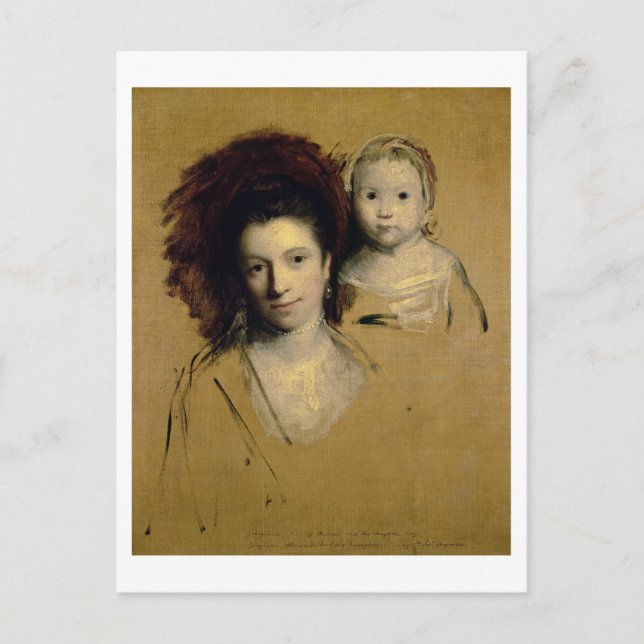 Georgiana, Countess Spencer och hennes dotter Dam Vykort (Framsida)