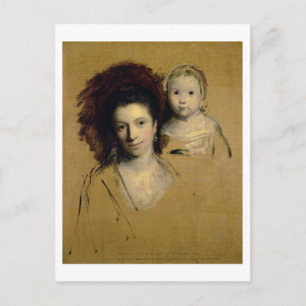 Georgiana, Countess Spencer och hennes dotter Dam Vykort