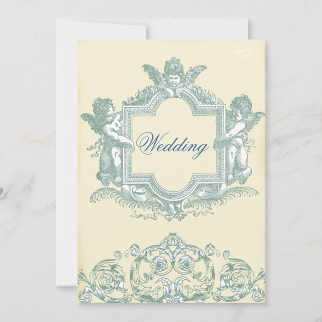Georgiana (Cream) Bröllop Inbjudningar (Framsida)
