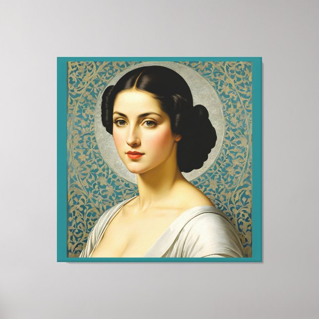 "Georgiana Ruth Cole" Fine Art Womans Porträtt Canvastryck (Framsida)