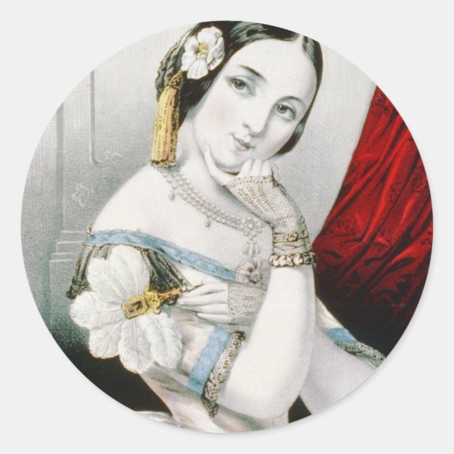 Georgianna Runt Klistermärke (Framsida)