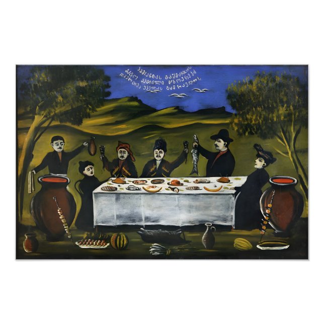 Georgiansk målare Niko Pirosmani Fototryck (Framsidan)