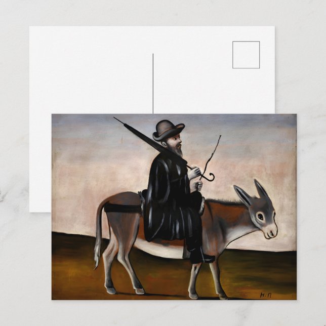 Georgiansk målare Niko Pirosmani Vykort (Fram/baksida)