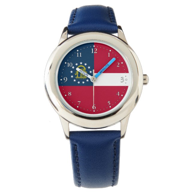 Georgias delstatsflagga armbandsur (Framsida)