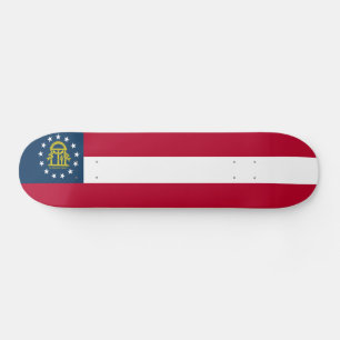 Georgias delstatsflagga mini skateboard bräda 18,5 cm