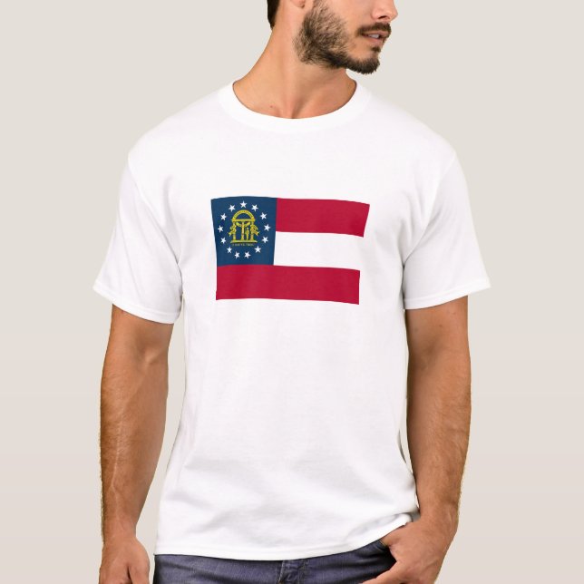 Georgias delstatsflagga t shirt (Framsida)