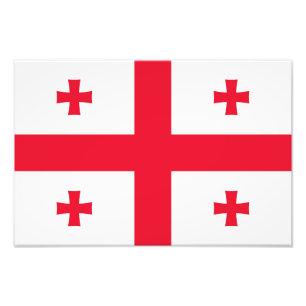 Georgias flagga fototryck