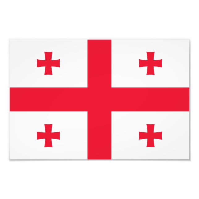 Georgias flagga fototryck (Framsidan)