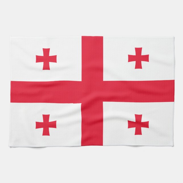 Georgias flagga kökshandduk (Horisontell)