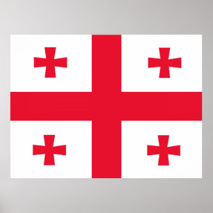 Georgias flagga poster
