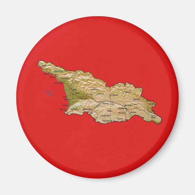 Georgias kartmagnet magnet (Framsidan)