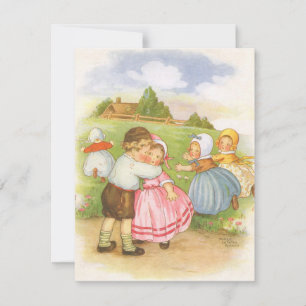Georgie Porgie Vintage Nursery Rhyme Baby Shower Inbjudningar