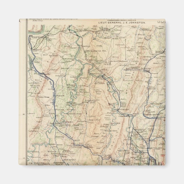 Georgien, Atlanta Kampanj 1:a epoken Magnet (Framsidan)