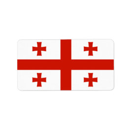 Georgien flagga adressetikett