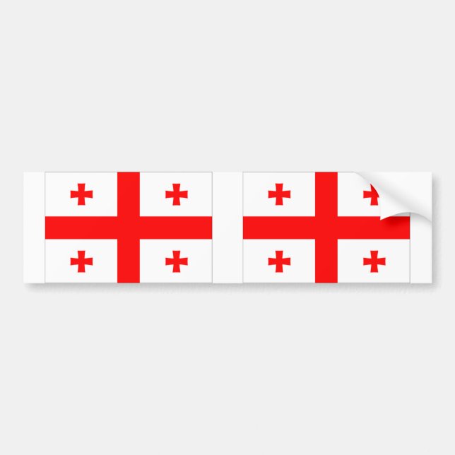 Georgien flagga bildekal (Framsidan)