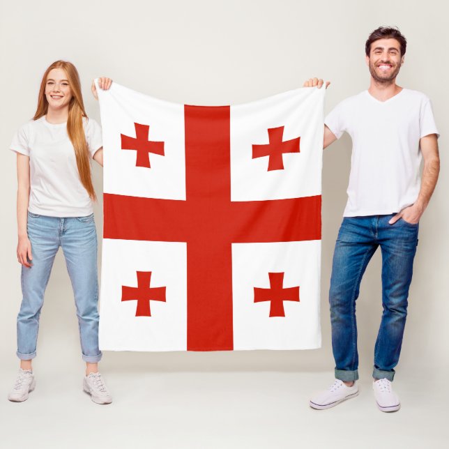 Georgien flagga fleecefilt (På plats)