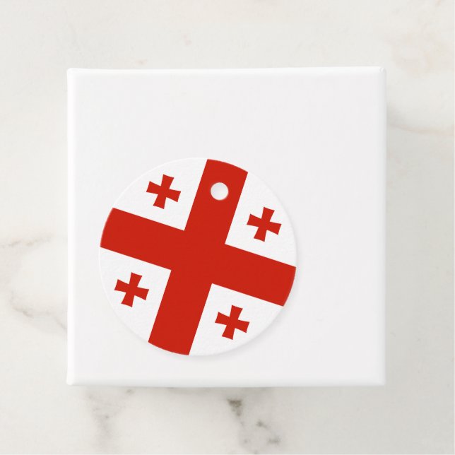 Georgien flagga gåvor etiketter (På plats)
