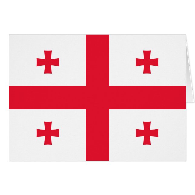 Georgien Flagga Hälsningskort (Framsidan Horizontal)